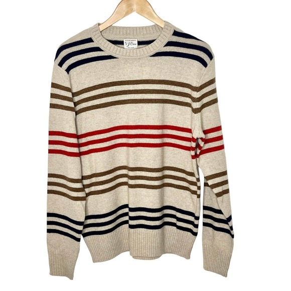 J. Crew Sweaters J Crew Rugged Merino Wool Blend Sweater Tan
